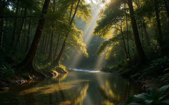 Cooking in an anime forest
